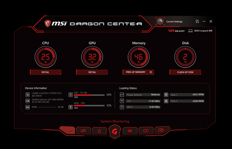 msi dragon center app download